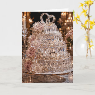 Alles Gute zum Hochzeitstag Kristalline Glastort Karte