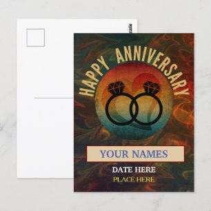 Alles Gute zum Hochzeitstag  Postkarte