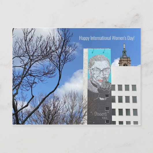 Alles Gute zum Internationalen Frauentag! Postkarte (Vorderseite)