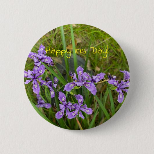 Alles Gute zum Iris Day! Button (Vorderseite)