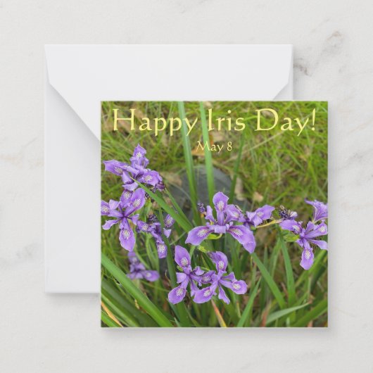 Alles Gute zum Iris Day! Mitteilungskarte (Vorderseite)
