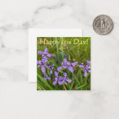 Alles Gute zum Iris Day! Mitteilungskarte (Vorderseite/Rückseite Beispiel)