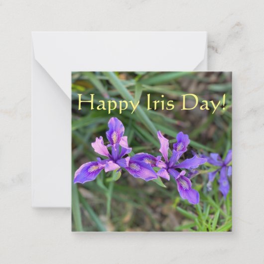 Alles Gute zum Iris Day! Mitteilungskarte (Vorderseite)