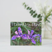 Alles Gute zum Iris Day! Postkarte (Stehend Vorderseite)