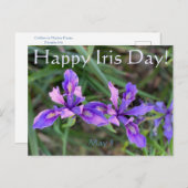 Alles Gute zum Iris Day! Postkarte (Vorne/Hinten)