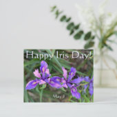 Alles Gute zum Iris Day! Postkarte (Stehend Vorderseite)