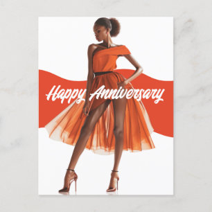 Alles Gute zum Jahrestag Schön. Melanin Schwester  Postkarte