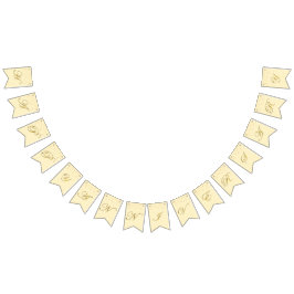 Alles Gute zum Jubiläum Goldschrift mit Konfetti 5 Wimpelkette