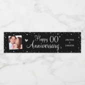 Alles Gute zum Jubiläum jedes Jahr Confetti Wasserflaschenetikett (Einzelnes Label)