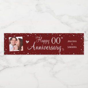 Alles Gute zum Jubiläum jedes Jahr Confetti Wasserflaschenetikett