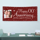 Alles Gute zum Jubiläum Jedes Jahr Foto Silver Con Banner (Messe)