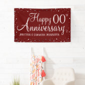 Alles Gute zum Jubiläum jedes Jahr Silver Confetti Banner (Insitu)