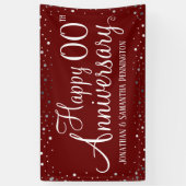 Alles Gute zum Jubiläum jedes Jahr Silver Confetti Banner (Vertikal)