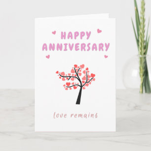 Alles Gute zum Jubiläum Love Tree Karte