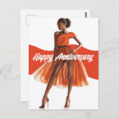 Alles Gute zum Jubiläum Schöne. Melanin Sista Blac Postkarte (Vorne/Hinten)