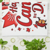 Alles Gute zum kanadischen Tag! Geschirrtuch (Gefaltet)