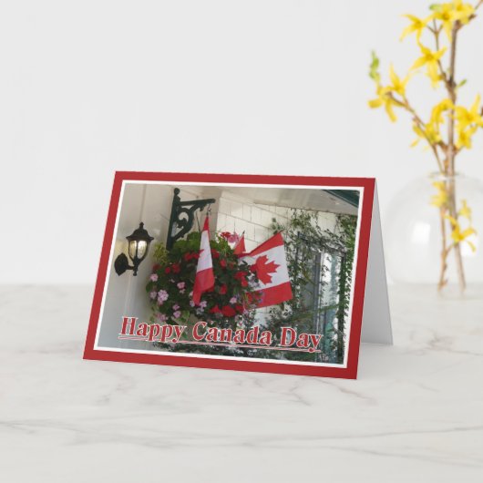 Alles Gute zum kanadischen Tag! Karte (Gelbe Blume)