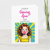 Alles Gute zum Kaugummi-Tag! 30. September Karte (Vorderseite)