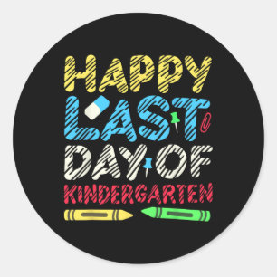 Alles Gute zum letzten Kindergarten Abschluss 2025 Runder Aufkleber