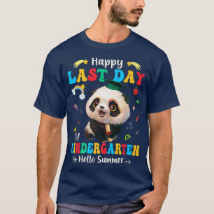 Alles Gute zum letzten Kindergarten Niedlich Panda T-Shirt