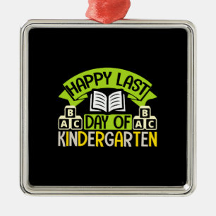 Alles Gute zum letzten Kindergarten Ornament Aus Metall