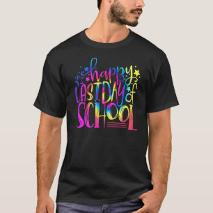 Alles Gute zum letzten Schullehrertag Gefärbte Kra T-Shirt