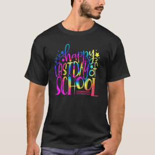 Alles Gute zum letzten Schullehrertag Gefärbte Kra T-Shirt