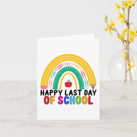 Alles Gute zum letzten Schullehrertag Karte (Gelbe Blume)