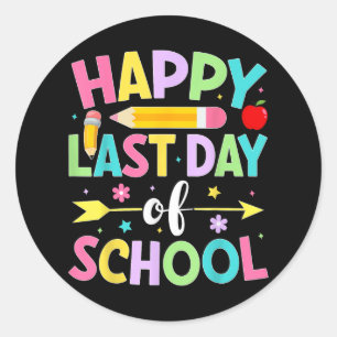 Alles Gute zum letzten Schullehrertag Schülerschul Runder Aufkleber