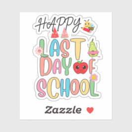 Alles Gute zum letzten Schultag Aufkleber
