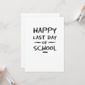 Alles Gute zum letzten Schultag Karte (Vorderseite/Rückseite Beispiel)