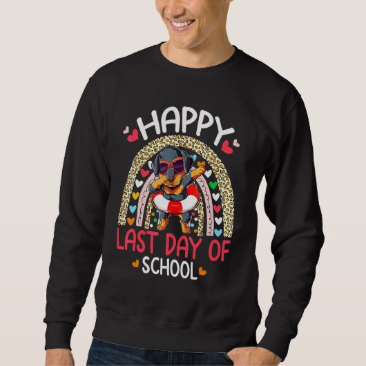 Alles Gute zum letzten Schultag Rottweiler Dabbing Sweatshirt (Vorderseite)