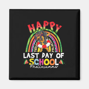 Alles Gute zum letzten Tag der Dackel Dab Rainbow  Magnet
