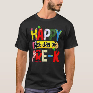 Alles Gute zum letzten Tag der Schule Pre k Doodle T-Shirt