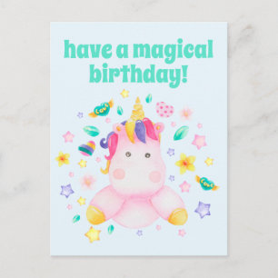 Alles Gute zum magischen Geburtstag, süße Kinder E Postkarte