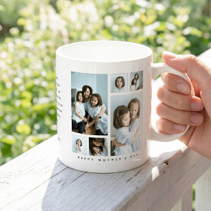 'Alles Gute zum Muttertag' 6er Foto-Collage-Gesche Kaffeetasse