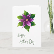 Alles Gute zum Muttertag Aquarell-Blumenkarte