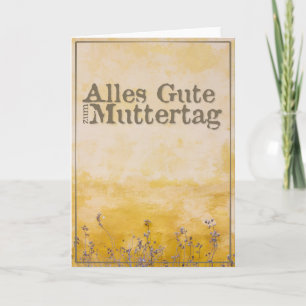 Alles Gute zum Muttertag auf Vintage-Blumenwiese Karte