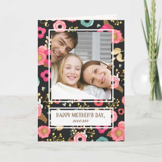 Alles Gute zum Muttertag. Benutzerdefinierte Fotok Karte (Vorderseite)