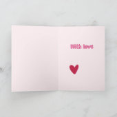 Alles Gute zum Muttertag! Big Pink Heart Karte (Innenseite)