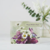 Alles Gute zum Muttertag. Blume Malerei Postkarte (Stehend Vorderseite)