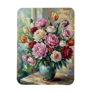 Alles Gute zum Muttertag Blumenstrauß Karte Magnet