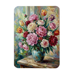 Alles Gute zum Muttertag Blumenstrauß Karte Magnet