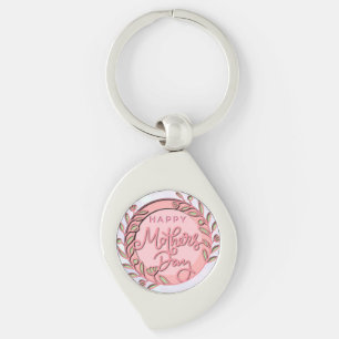 Alles Gute zum Muttertag Elegante moderne rosa Blu Schlüsselanhänger
