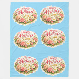 Alles Gute zum Muttertag elegantes florales Wieder Fleecedecke