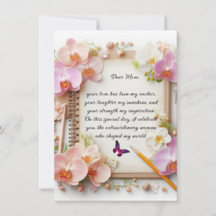 Alles Gute zum Muttertag Flache Grußkarte Karte