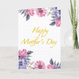 Alles Gute zum Muttertag Floralkarte + Digitale Op Feiertagskarte