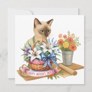 Alles Gute zum Muttertag für Katzenliebhaber mit B Feiertagskarte