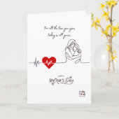 Alles Gute zum Muttertag - Herzschlag Karte (Gelbe Blume)