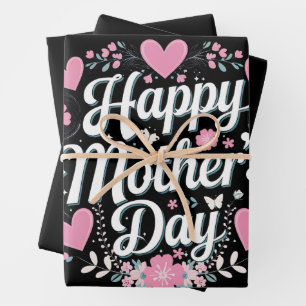 Alles Gute zum Muttertag Hübsche Florale Mutter Om Geschenkpapier Set